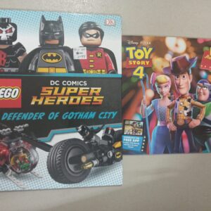 combo of DC comics and toy story books